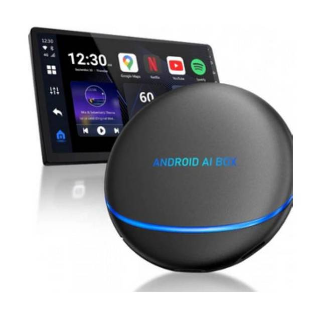 Wireless Apple CarPlay Android Auto AI Box with Android12 2+16GB Smart Youtube Netflix TV Car Play for Factory Wired CarPlay