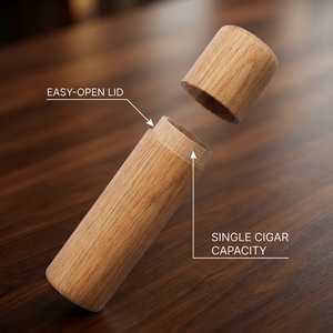 Estuche de Madera Hermético para un Solo Cigarro, Porta Cigarros de Bolsillo, para Viajes a Vietnam - Product Image 3