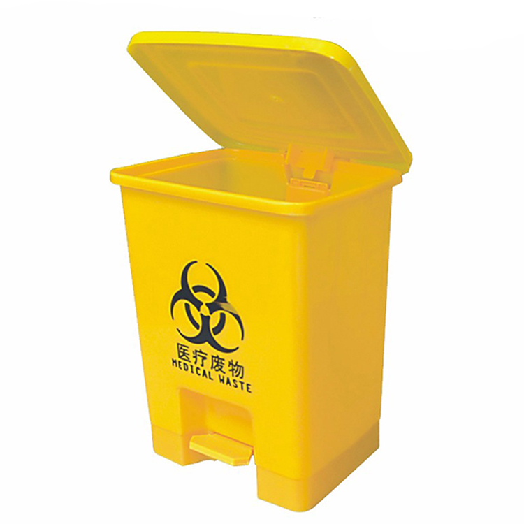2020 nueva venta caliente de alta calidad de reciclaje de plástico de basura pedal de pie sanitaria bin