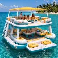 Plateforme flottante gonflable résistante aux vagues pour les zones côtières, pour le repos et les divertissements aquatiques en plein air