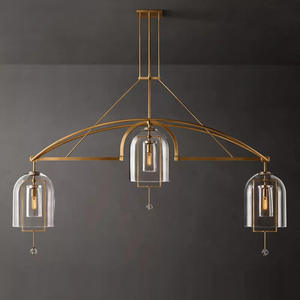 Vintage American Brass Chandelier <b>Large</b> Villa Dining Room Island Decoration Blown Glass Modern Design Luxury Chandelier Lighting - Product Image 1