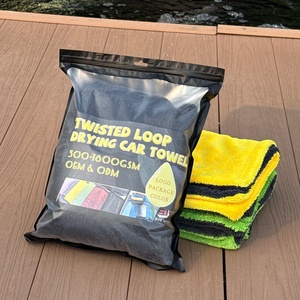 Free Sample Microfiber Twist Loop <b>Towels</b> Double Side 40x40 600gsm Super Absorbent <b>Drying</b> Auto Detailing Car <b>Drying</b> for Car Wash - Product Image 1
