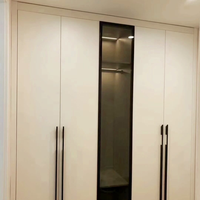 Armoire à portes vitrées en MDF, moderne, blanche, style Art déco, classique, en bouleau, minimaliste, crème