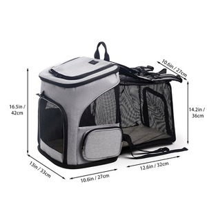 Breathable Mesh <b>Pet</b> <b>Backpack</b> - Foldable Portable <b>Carrier</b> for Cats & Dogs Wholesale - Product Image 4