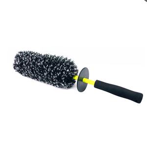 Brosse en fibre à manche droit en silicone imitation laine pour l'entretien, le nettoyage et les soins de beauté des voitures - Product Image 1