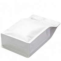 Sachet à fond plat avec fenêtre transparente, imprimé sur mesure, fermeture éclair, PET/AL/PE, qualité alimentaire, pour thé, noix, aliments secs
