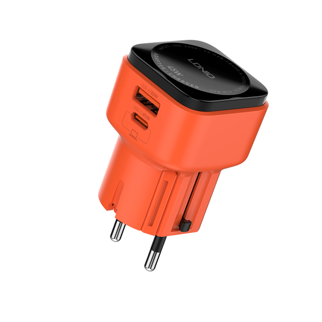 LDNIO Q2420 45W PD QD 3.0  Usb Charger 2 Ports  Multi Adapter Travel Adapter Worldwide All in One Universal