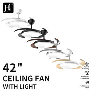 Ventilador de Techo Moderno de Lujo con Lámpara, Enrollamiento Invisible, Control Remoto, Kit Comercial para Almacenes, Ventilación Silenciosa, DC, Duradero y Elegante - Product Image 5