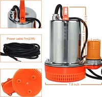 Pompe à Eau Électrique Submersible à Engrenages 12V 24V 48V 72V CC, Basse Pression, 300W-500W, pour Irrigation Agricole et Jardin, Alimentée par Batterie Solaire
