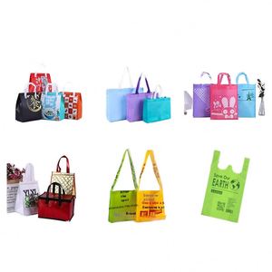 Sacs de shopping diagonaux personnalisés en non-tissé écologiques, petite série, logo imprimé pour influenceurs, recyclables - Product Image 5