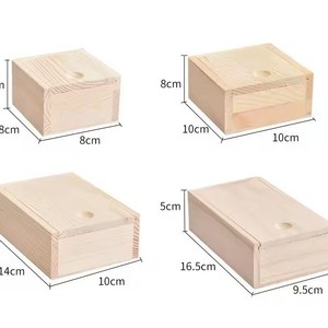 Custom solid wood <b>sliding</b> cover jewelry ring storage box, gift box, storage box, multi-purpose jewelry box - Product Image 5