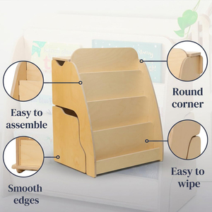 Estantería Montessori de Madera <span class=keywords><strong>para</strong></span> Niños, Librería con Cajón Oculto <span class=keywords><strong>para</strong></span> Niños Pequeños - Product Image 5