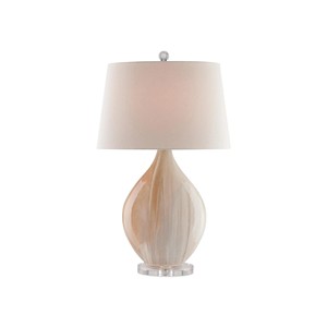 Blue & White 3D Floral Double Gourd Ceramic Modern Table Lamp | Artisan Luxury Lighting for Hotel Guest Room & Living Area - Product Image 6
