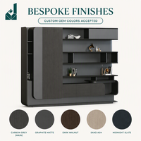 Meuble de rangement modulaire personnalisé pour bureau commercial, avec étagères, armoire à dossiers et vitrine LED, pour poste de travail de direction