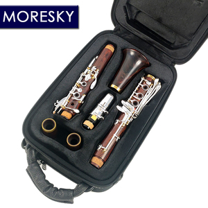 Clarinete Profesional MORESKY de Madera de Cocobolo Guatemalteco, Bañado en Oro, 18 Llaves, Sib, Clarinete M9 - Product Image 1