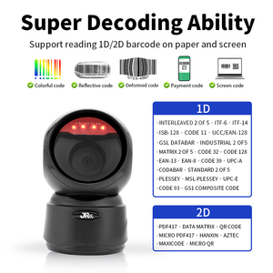 JR Omni nền tảng hình ảnh <span class=keywords><strong>USB</strong></span> <span class=keywords><strong>QR</strong></span> đọc mã có dây máy tính để bàn <span class=keywords><strong>2D</strong></span> Máy Quét Mã Vạch T27H - Product Image 4