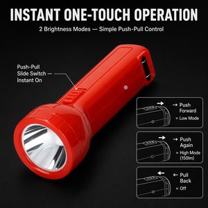 Lampe torche LED longue autonomie, légère et puissante, idéale pour les pannes de courant, la sécurité, les travaux de réparation, <span class=keywords><strong>en</strong></span> ABS - Product Image 6
