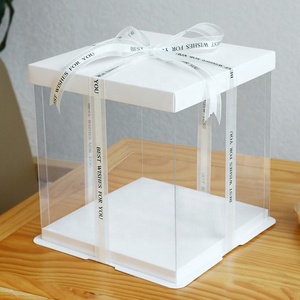 Sunshine Wholesale Transparent Clear Cake <b>Box</b> Customized Cake Packaging <b>Box</b> - Product Image 4