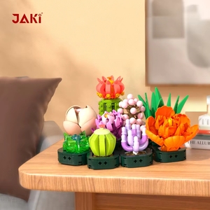 Set de Bloques de Construcción MOC, Ramo de Flores y Suculentas en Maceta, Decoración para el Hogar, Compatible con <span class=keywords><strong>Brickheadz</strong></span> - Product Image 4