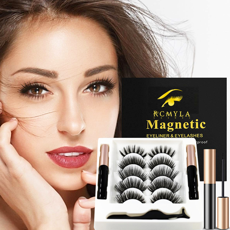 5 Pairs Magnetic Natural Look Mink Eyelash kit ,Comfortable and Soft Magnetic Lashes Set ,Waterproof Magnetic Eyelashes Set