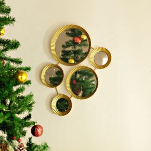 <span class=keywords><strong>Espejo</strong></span> decorativo de Metal montado en la pared, en Color dorado o personalizado, para decoración del hogar, para sala de estar y dormitorio - Product Image 6