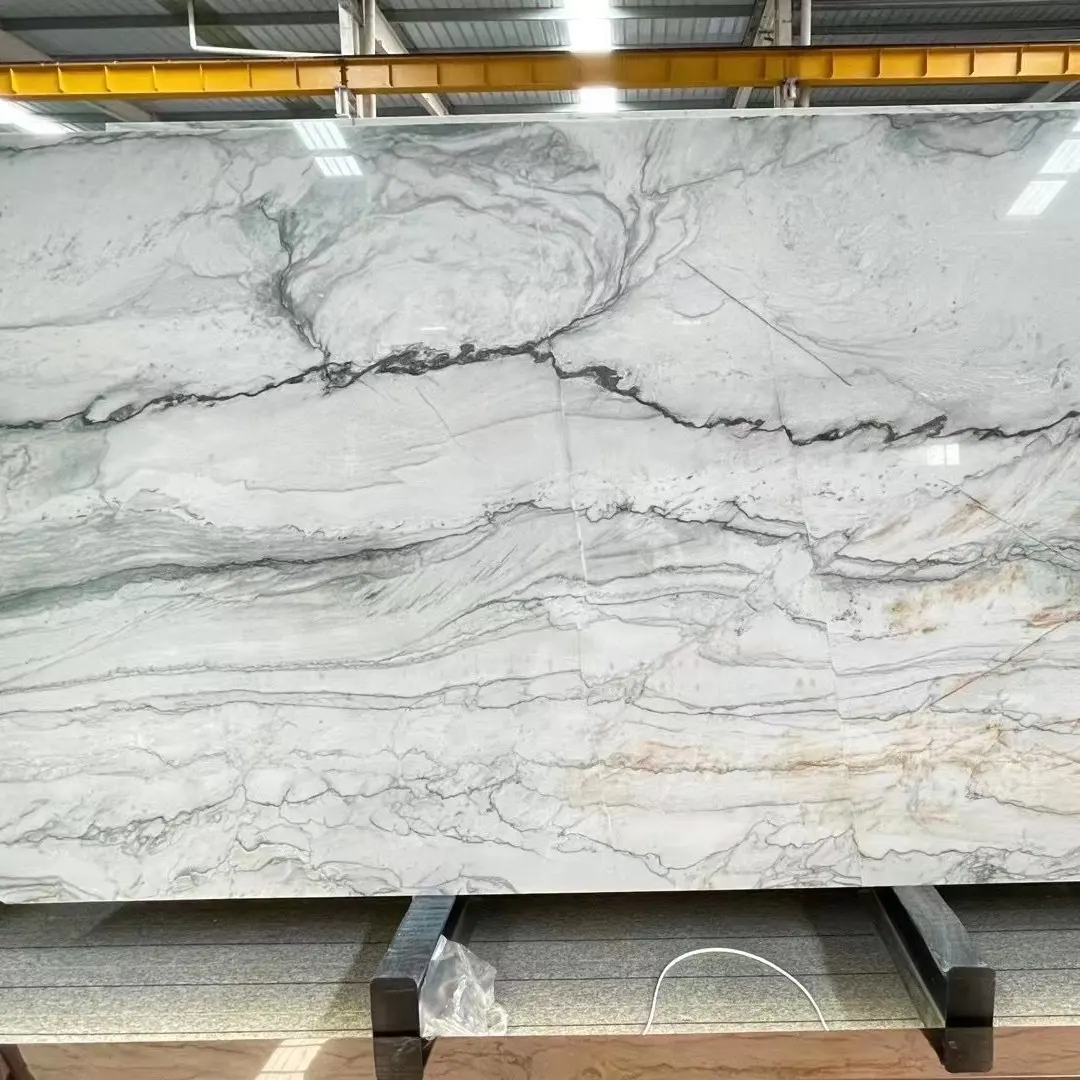 Sale New Brazil Quartzite Super White Calacatta Marble Slab Price