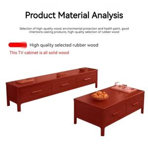 Juego de Muebles de Sala de Estar de Diseño Moderno y Lujoso, Mesa de Centro de Madera Estilo Nórdico, Mueble para TV - Product Image 2