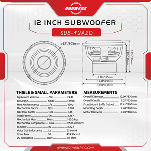<span class=keywords><strong>Subwoofer</strong></span> de voiture <span class=keywords><strong>12</strong></span> pouces, 3" BAVC 4OHMS X2 / 2OHMS X2, grande puissance RMS 1500W, aimant puissant, haut-parleur de voiture - Product Image 6