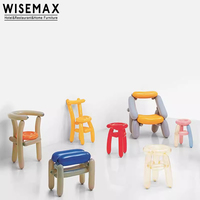 WISEMAX FURNITURE - Ensemble de chaises de loisirs créatives pour enfants - Structure en fibre de verre - Forme unique - Chaises pour enfants pour le salon - Ensemble de chaises