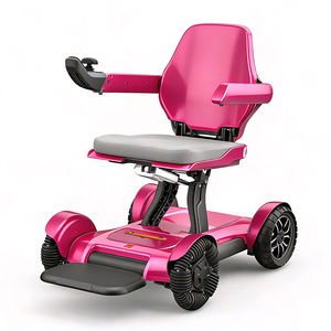<span class=keywords><strong>Fauteuil</strong></span> roulant électrique pliable automatique léger rose vif édition limitée exclusive BEIZ 2026 pour personnes âgées et handicapées - Product Image 4