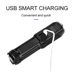 2025 phổ biến từ lumens cao liinterna đèn lồng COB nhựa ngoài trời có thể sạc lại <span class=keywords><strong>LED</strong></span> <span class=keywords><strong>Torch</strong></span> ánh sáng đèn pin chiến thuật - Product Image 3