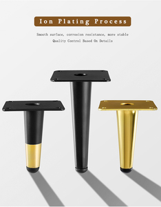 Black Furniture Support <strong>Legs</strong> Sofa Feet <strong>Coffee</strong> <strong>Table</strong> <strong>Legs</strong> <strong>Metal</strong> Straight Inclined Tapered Feet - Product Image 5