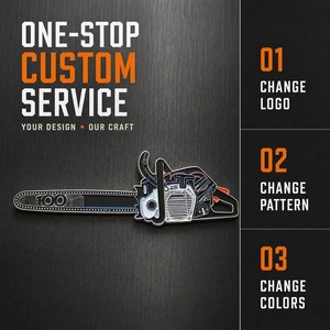 Imán de nevera personalizado con diseño de motosierra, de aleación de zinc fundido a presión, esmaltado, colores vivos, <span class=keywords><strong>3</strong></span> imanes potentes incorporados, regalo novedoso para hombres - Product Image 2
