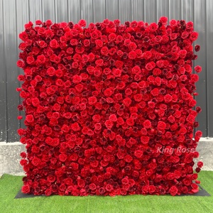 Parete <span class=keywords><strong>di</strong></span> <span class=keywords><strong>Fiori</strong></span> Artificiali 5D da 8 Piedi per <span class=keywords><strong>Sfondi</strong></span> Fotografici, Matrimoni e Hotel - Ingrosso - Product Image 5
