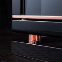 Boîte rotative automatique pour 12 montres, finition bois craquelé noir, intérieur en velours noir brillant