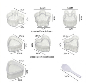 Molde para Bolas de Arroz Triangulares, Ecológico, de Plástico PE, Manual, para Hacer Bento - Product Image 4