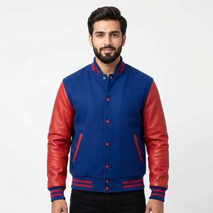New Stitched <b>Men</b> Varsity Jacket Custom Made Anti wrinkle Breathable High Quality varsity Jacket for man with in Wholesale Rate - Product Image 1