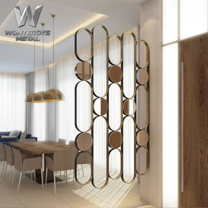 Panel de Pared Decorativo de Metal Dorado con Diseño Moderno y Lujoso, Cortado con Láser, para División de Espacios en Hoteles, Salones y Casinos - Product Image 2