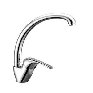 Grifo Mezclador de Cocina Delfina Hydrall de Latón con Caño Alto, Diseño Moderno, Acabado Cepillado, Agua Fría y Caliente, con Certificación CUPC - Product Image 1
