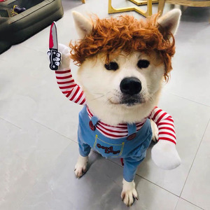 Grappige Kat En Hond Huisdier Kleding Voor Zomer Cosplay Rollenspel Pak Met Mes Halloween Feest Kostuum Dressing Kat Hond - Product Image 6