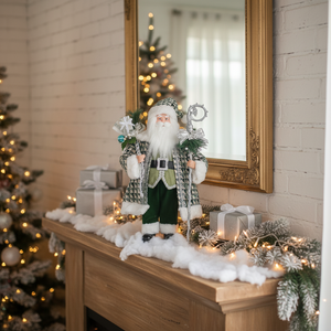 Custom Personalised Farmhouse Vintage Felt Christmas <b>Doll</b> Santa's Figurine - Product Image 2