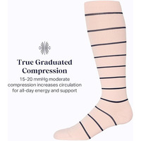 Chaussettes de compression graduées 15-20mmHg Chaussettes hautes au genou pour athlètes