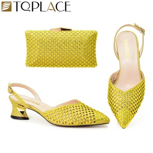 Ensemble chaussures et sac italiens arc-en-ciel pour femmes, chaussures de mariage nigérianes et sac assorti - Product Image 3