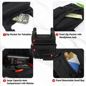 Échantillon gratuit : Sac de poitrine tactique, holster de transport dissimulé pour appareil photo hybride, sac banane avec poche pour téléphone à extraction rapide - Product Image 2