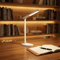 Lampe de bureau LED à CRI élevé, lumière de table à spectre complet, respectueuse des yeux, pour les étudiants, lecture, prévention de la myopie, lampe d'étude pliable