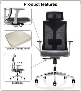 Chất lượng cao có thể điều chỉnh xoay Ergonomic cao trở lại lưới Bàn Máy Tính điều hành ghế văn phòng với tựa đầu chơi game ghế - Product Image 2