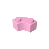 [Gobricks] Pièces de bloc de construction en gros GDS-799 Coin rond en brique 2x2 Macaroni avec encoche à goujon et dessous renforcé 3063