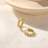 Boucles d'oreilles créoles classiques 14K Nouvelle arrivée Bijoux en laiton