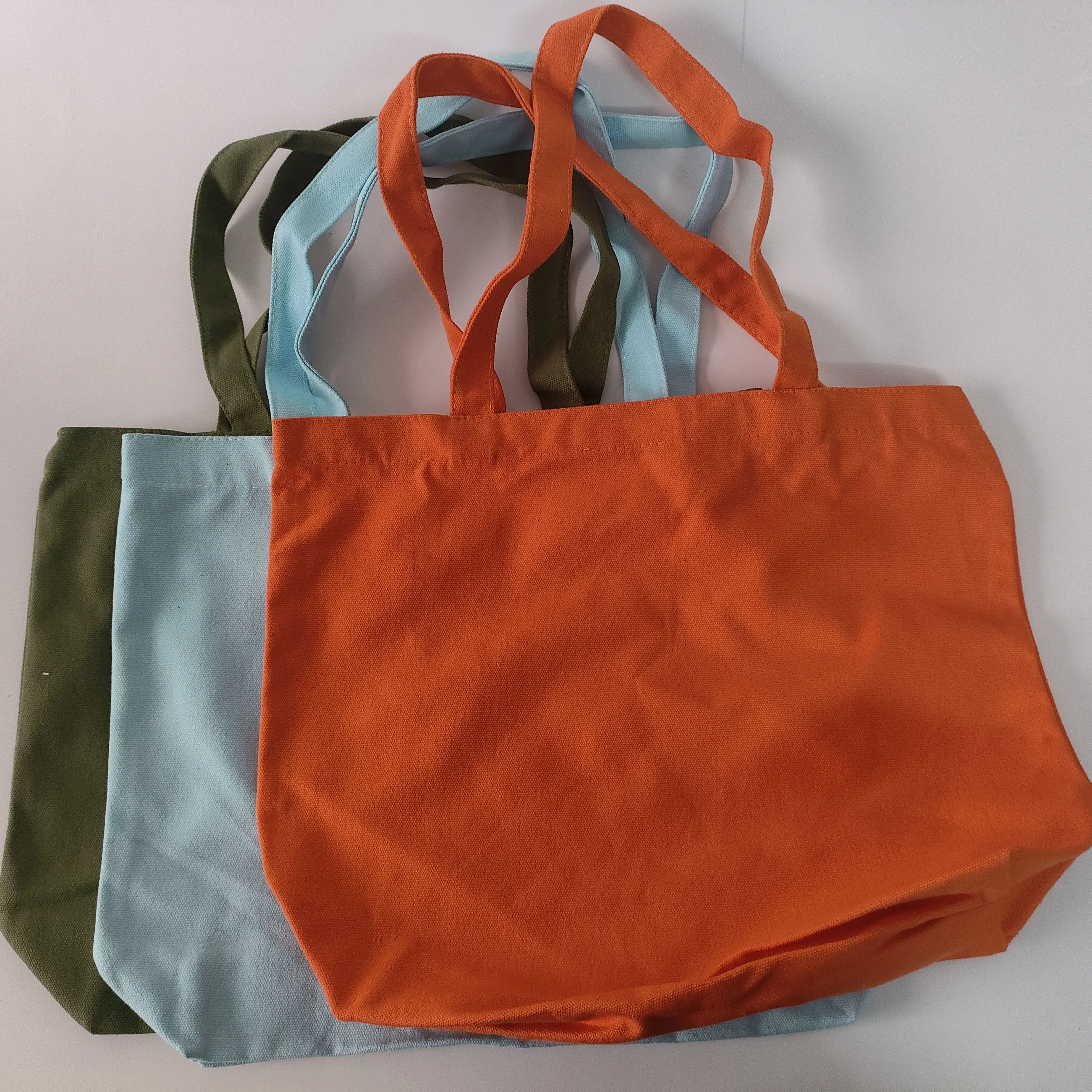 Sacola grande de algodão orgânico com logotipo impresso personalizado, sacola lisa reutilizável ecológica para compras