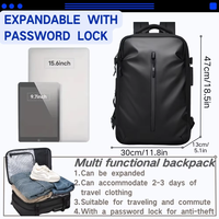Tas Ransel Laptop Multifungsi Tahan Air dengan Kantong Vakum dan USB, Disetujui untuk Perjalanan & Bisnis